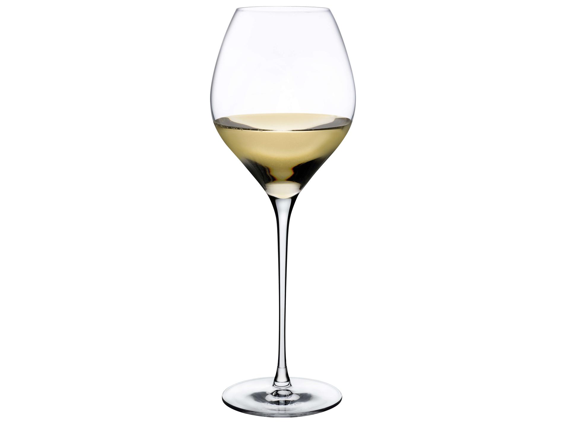 NUDE Fantasy Clear White Wine Glass Set of 2