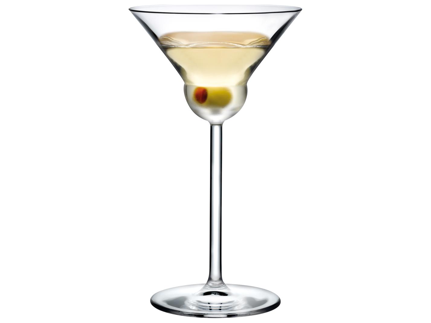 NUDE Vintage Clear Martini Glass Set of 2