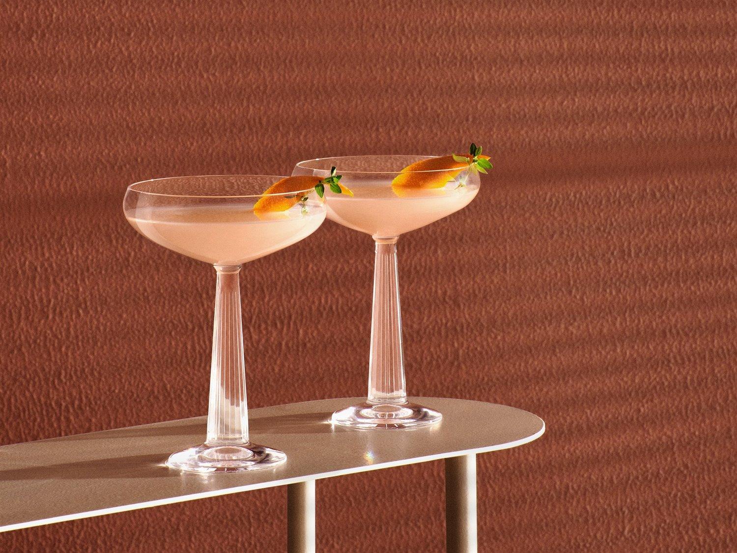 NUDE Big Top Clear Coupe Glass Set of 2