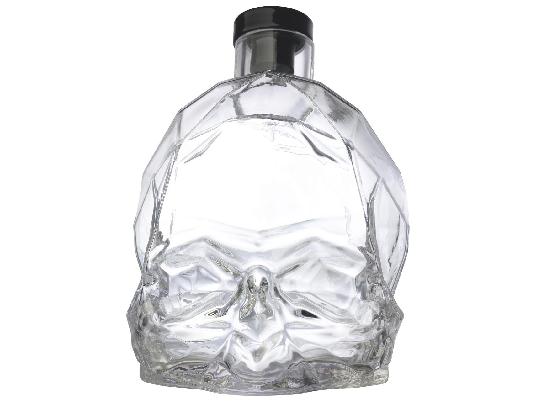 NUDE Memento Mori Clear Black Whisky Bottle