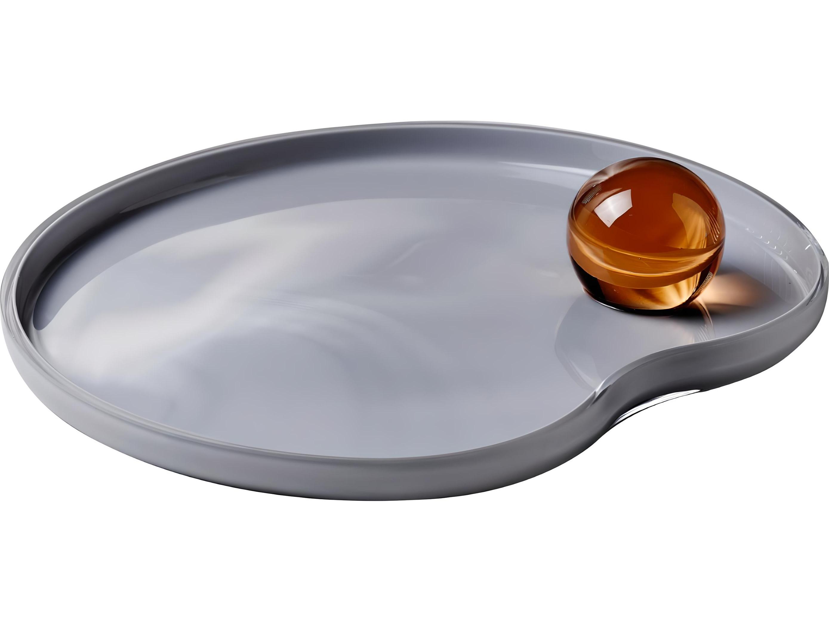 NUDE Juno Opal Grey Appricot Serving Plate