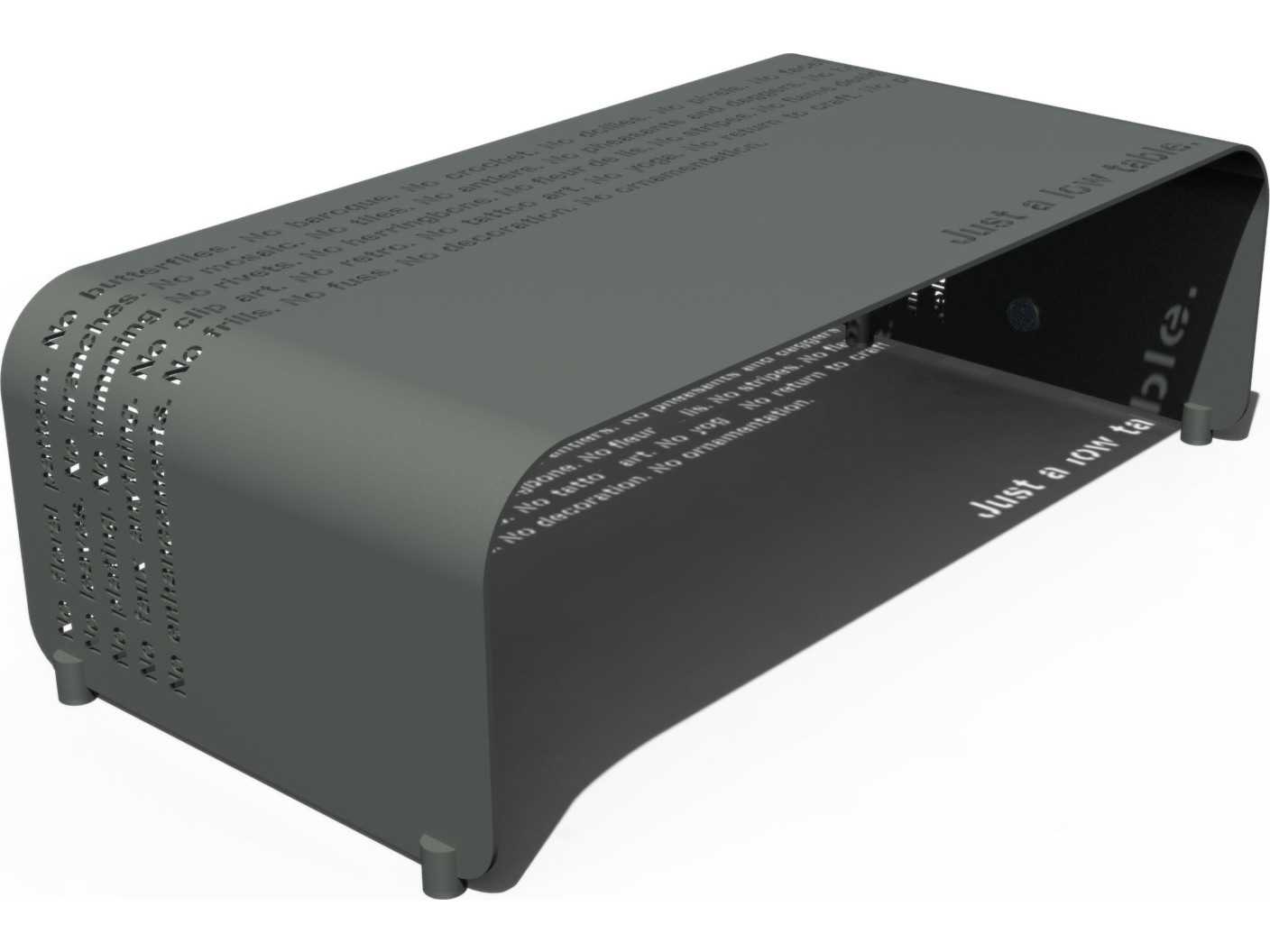 Orange Rectangular Metal Coffee Table