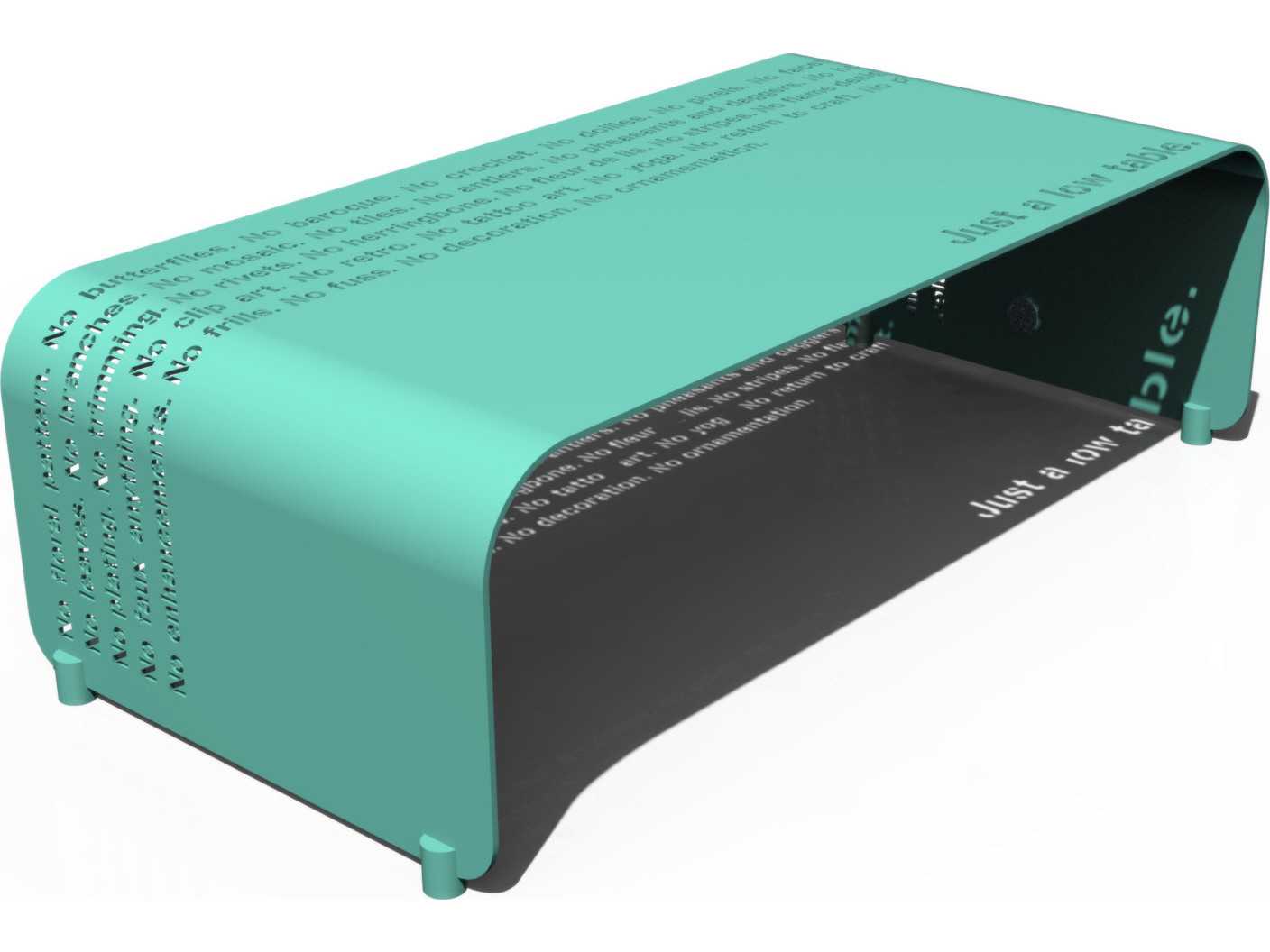 Orange Rectangular Metal Coffee Table