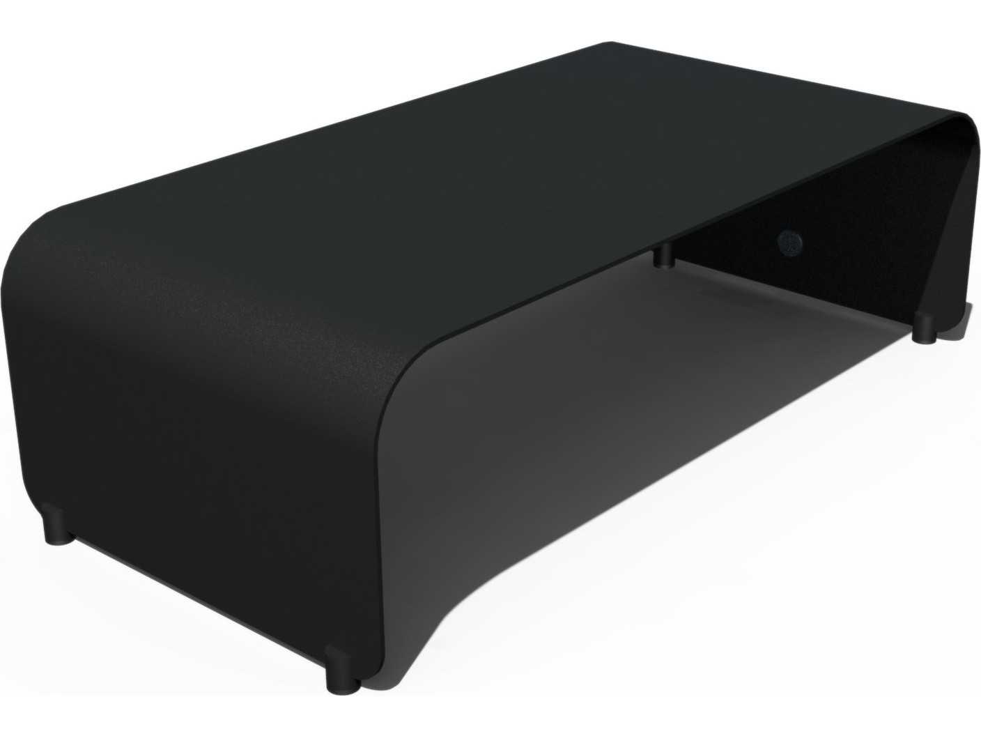 Orange Rectangular Metal Coffee Table