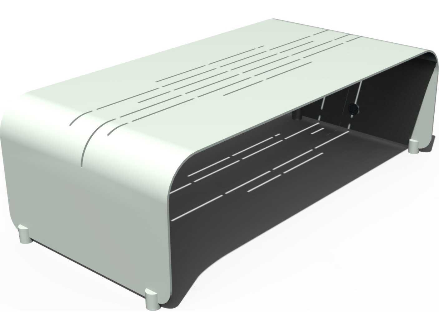 Orange Rectangular Metal Coffee Table