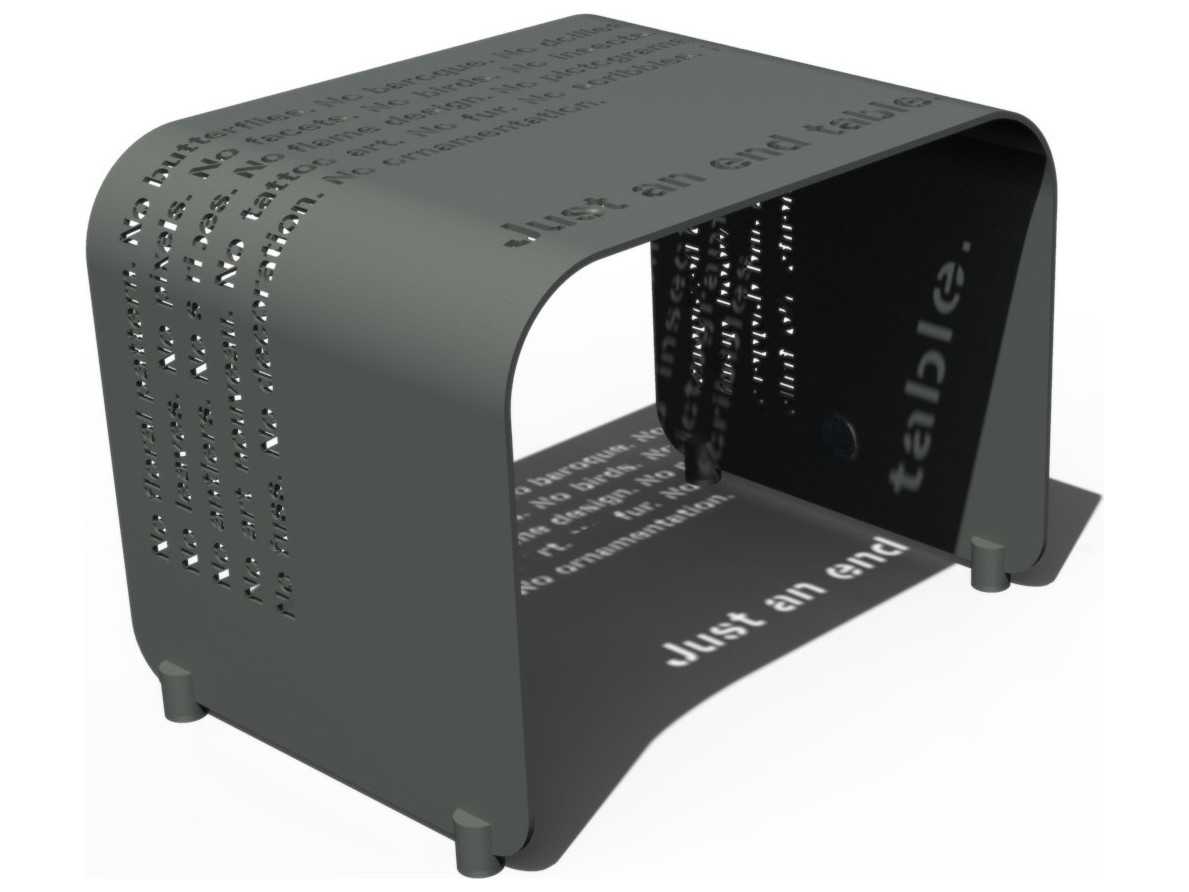 Orange Rectangular Metal End Table