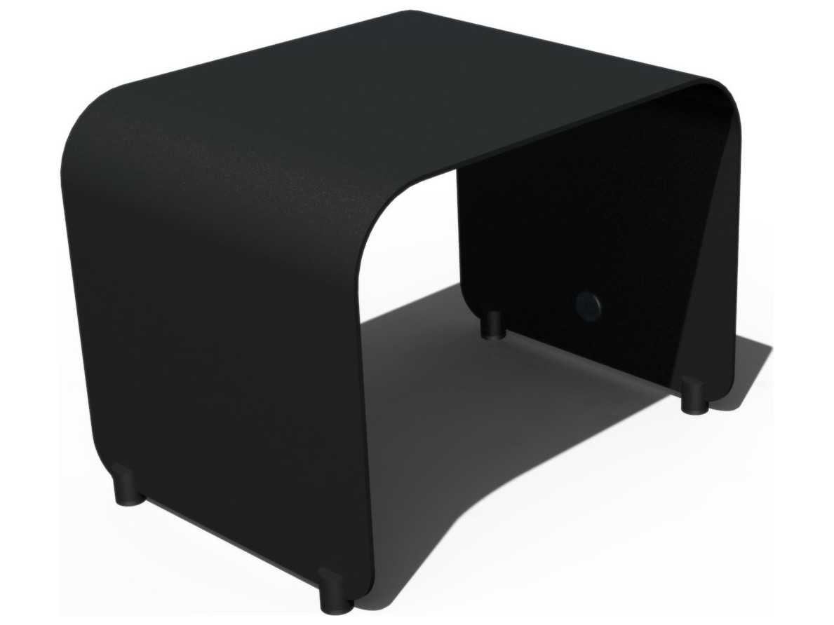 Orange Rectangular Metal End Table