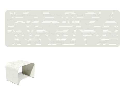 Orange Rectangular Metal End Table