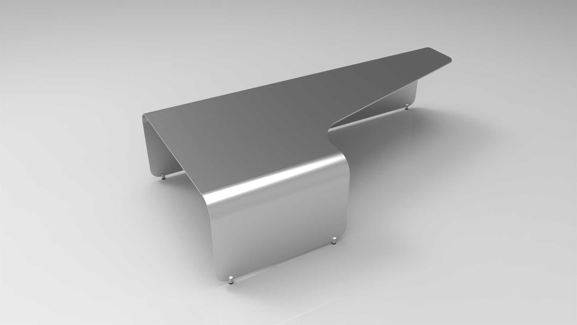 Orange Rectangular Metal Coffee Table