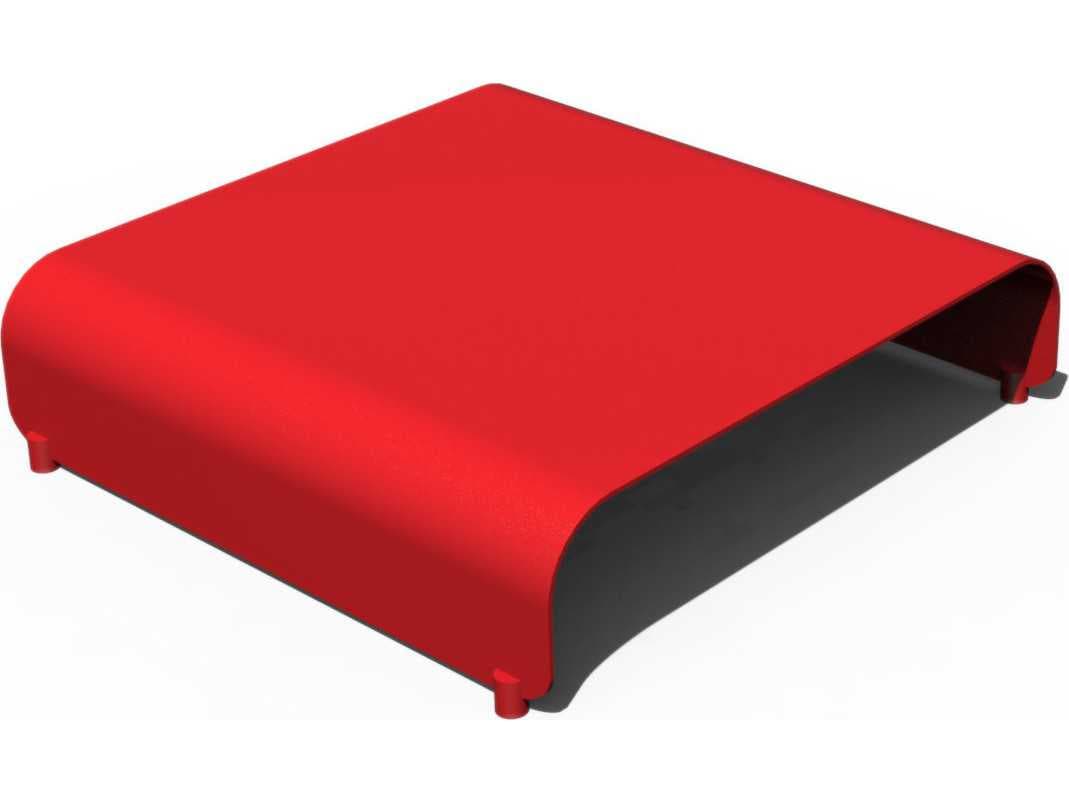 Orange Square Metal Coffee Table