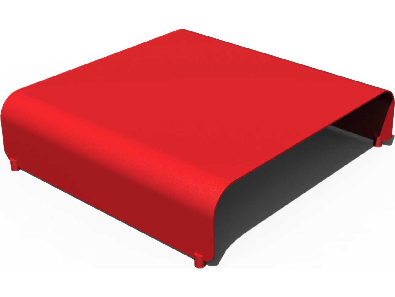 Orange Square Metal Coffee Table