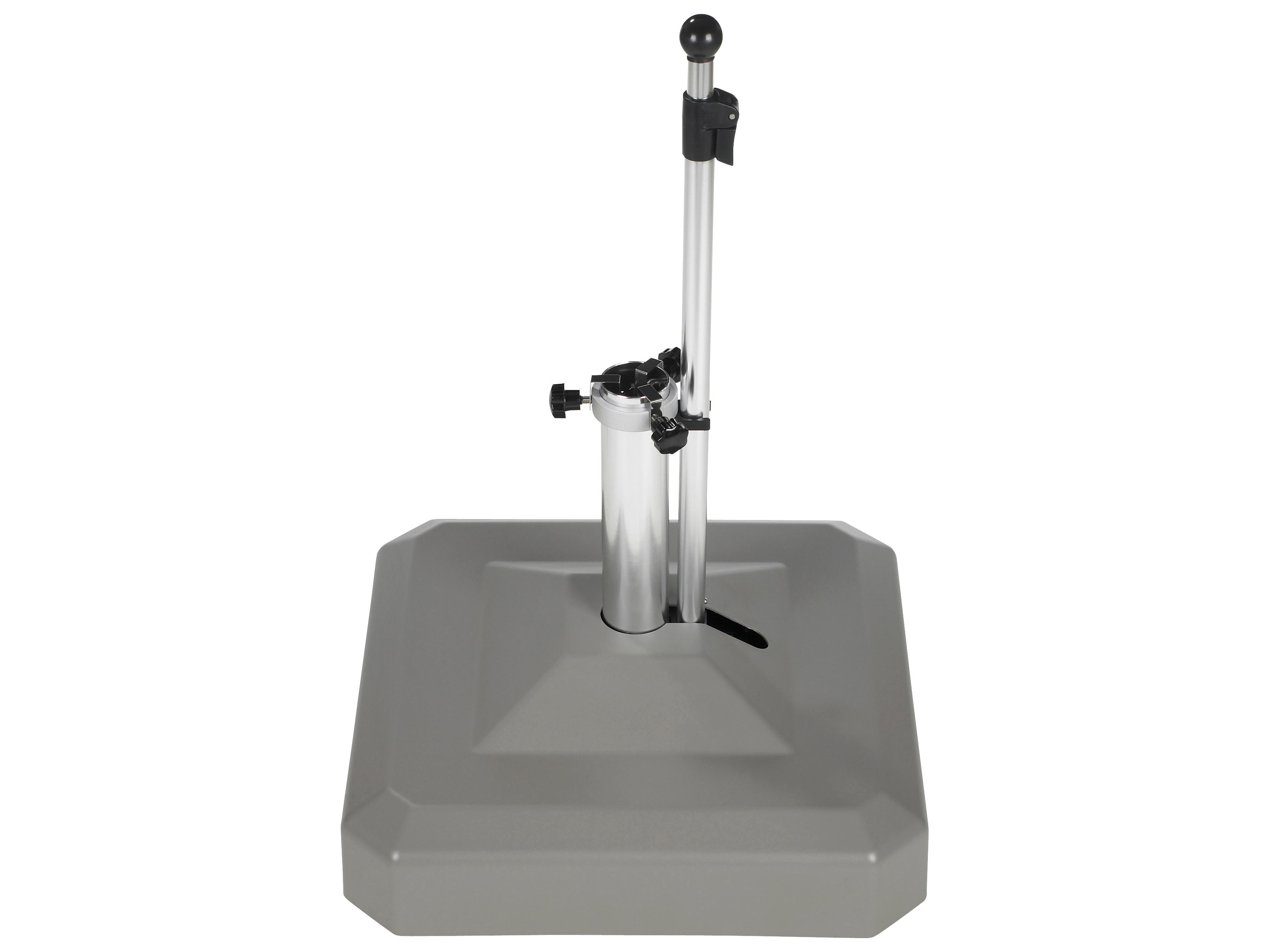 Oasis Rolling Bases 100lb Grey Zinc Plated Square Umbrella Base