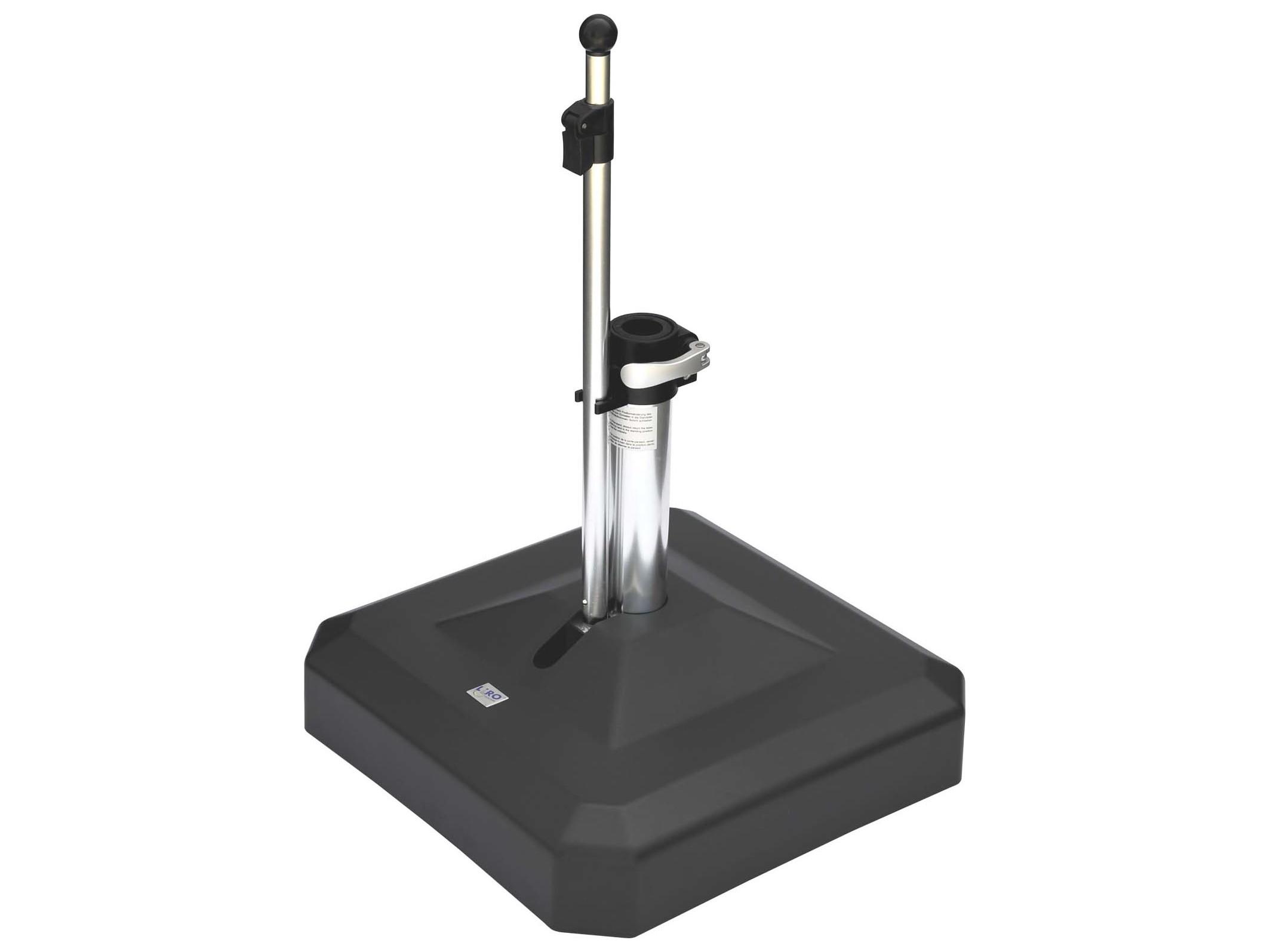 Oasis Rolling Bases 100lb Black Zinc Plated Square Umbrella Base