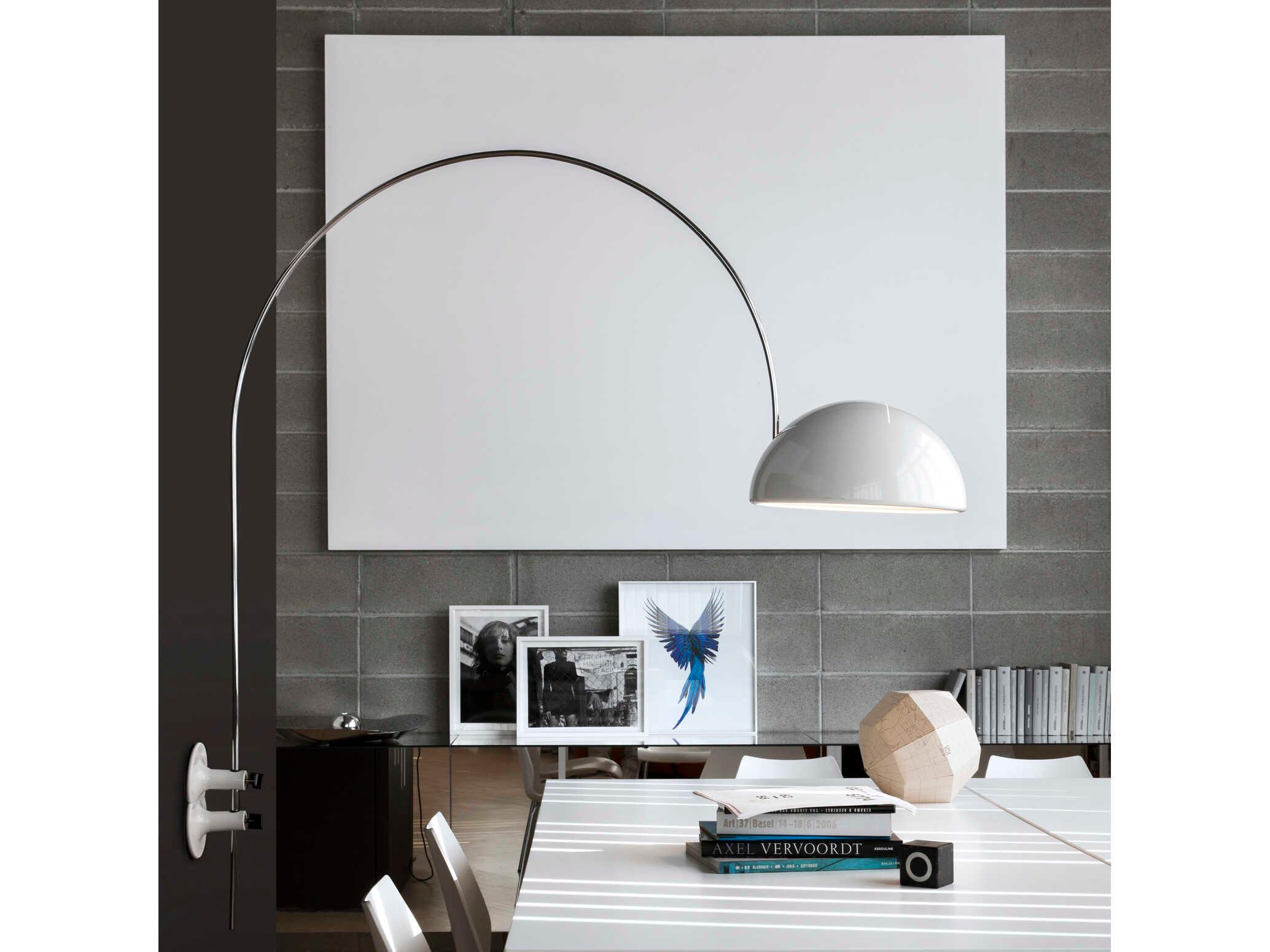 Oluce Coupe 1-Light Lacquered White Wall Sconce