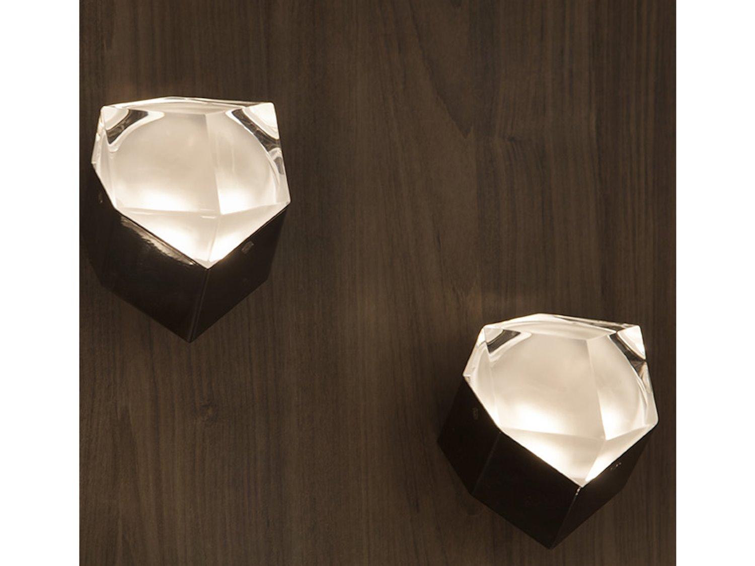 Oluce Astro 1-Light Black Glass Wall Sconce