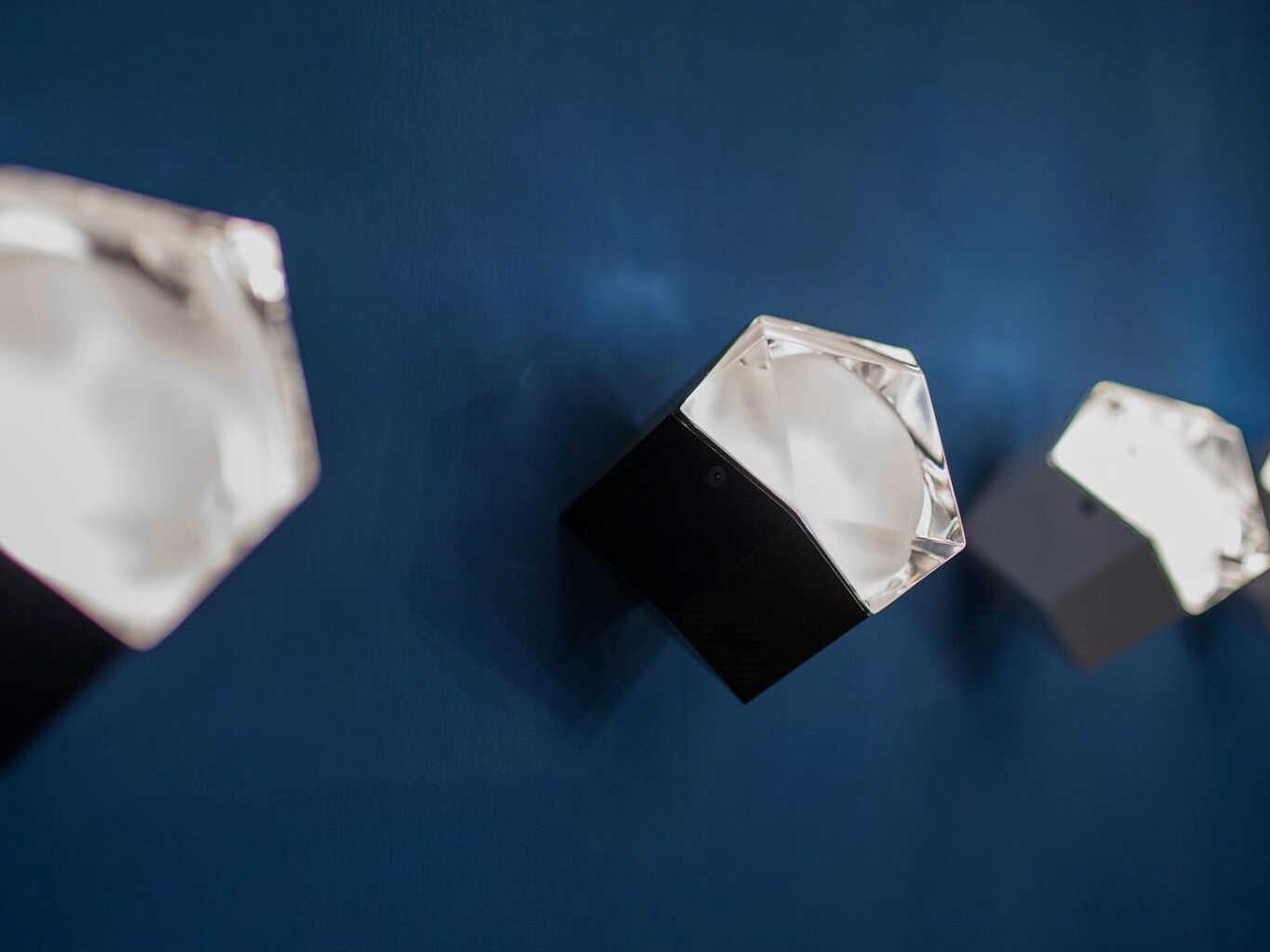 Oluce Astro 1-Light Black Glass Wall Sconce