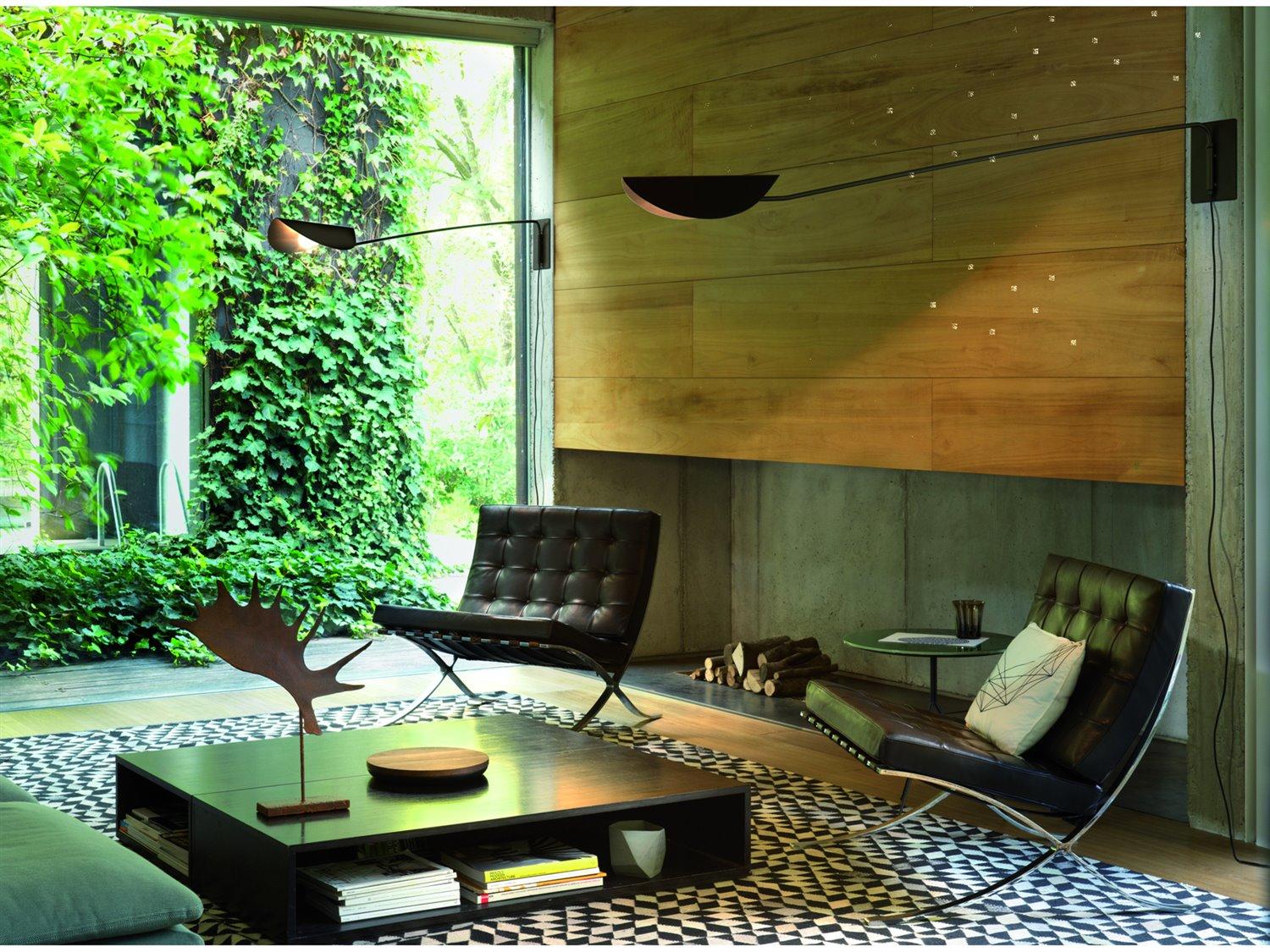 Oluce Plume 1-Light Anodic Bronze Wall Sconce