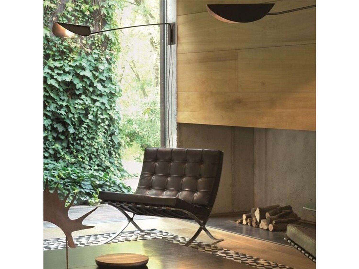 Oluce Plume 1-Light Anodic Bronze Wall Sconce