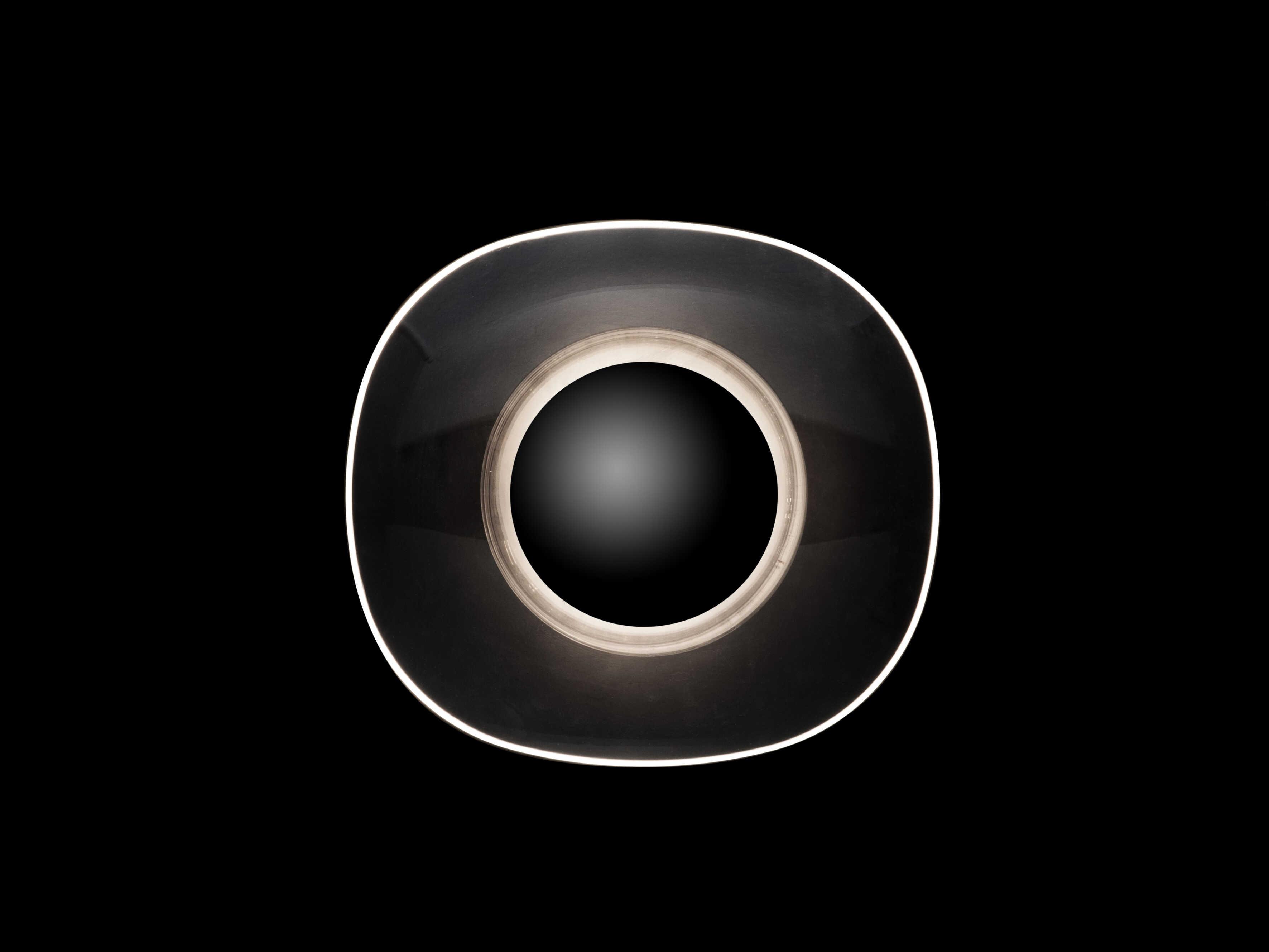 Oluce Yolk 1-Light Nickel Clear Glass Wall Sconce