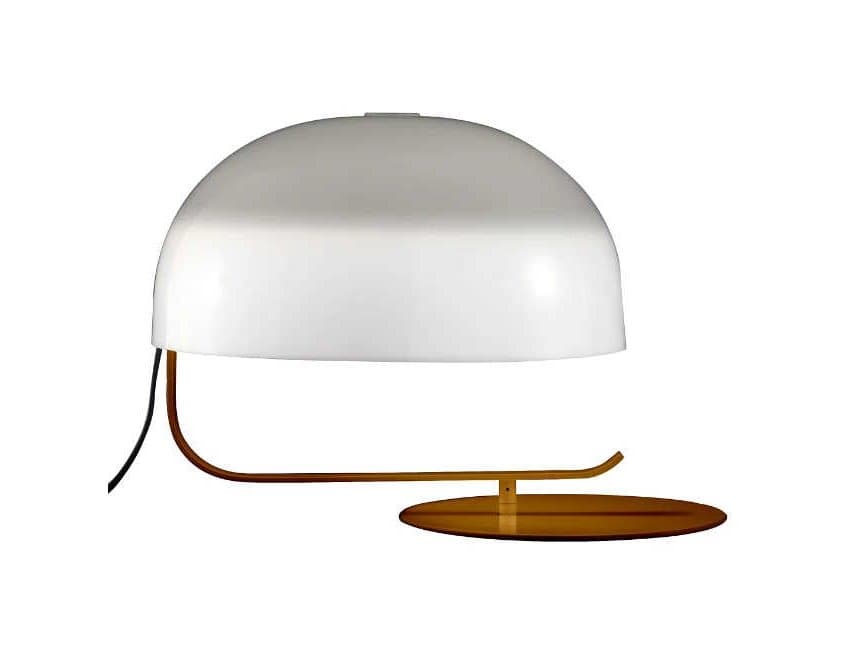 Oluce Zanuso Nut Brown Chrome Table Lamp