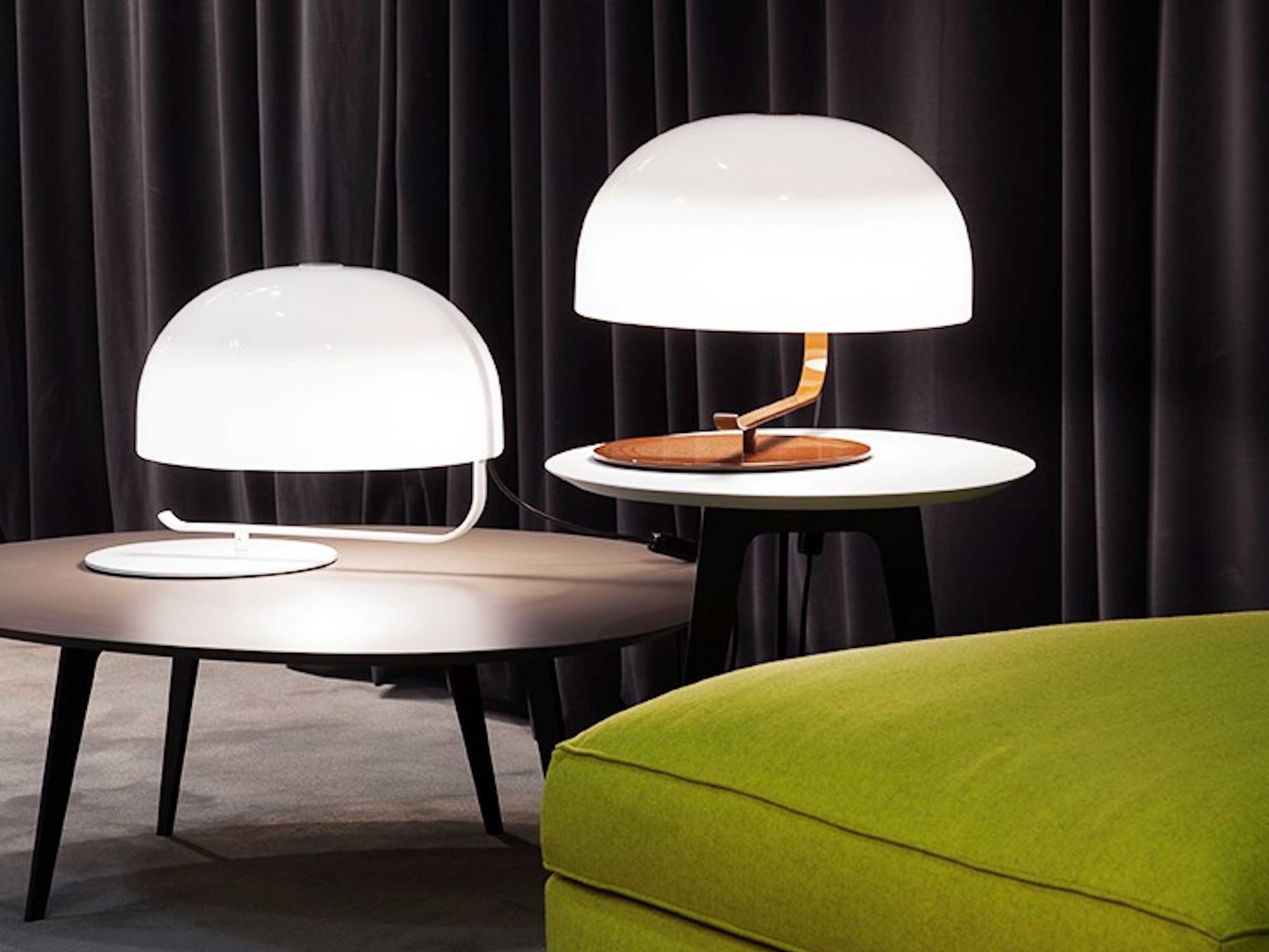 Oluce Zanuso White Chrome Table Lamp