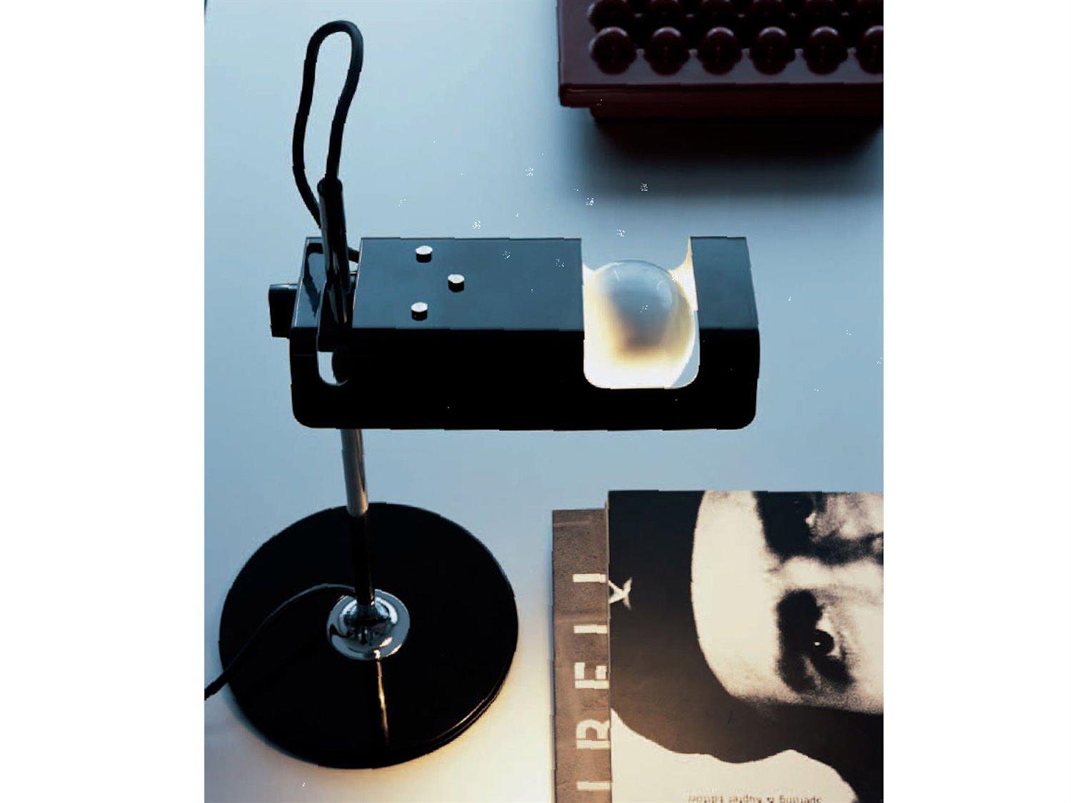 Oluce Spider Black Chrome Table Lamp