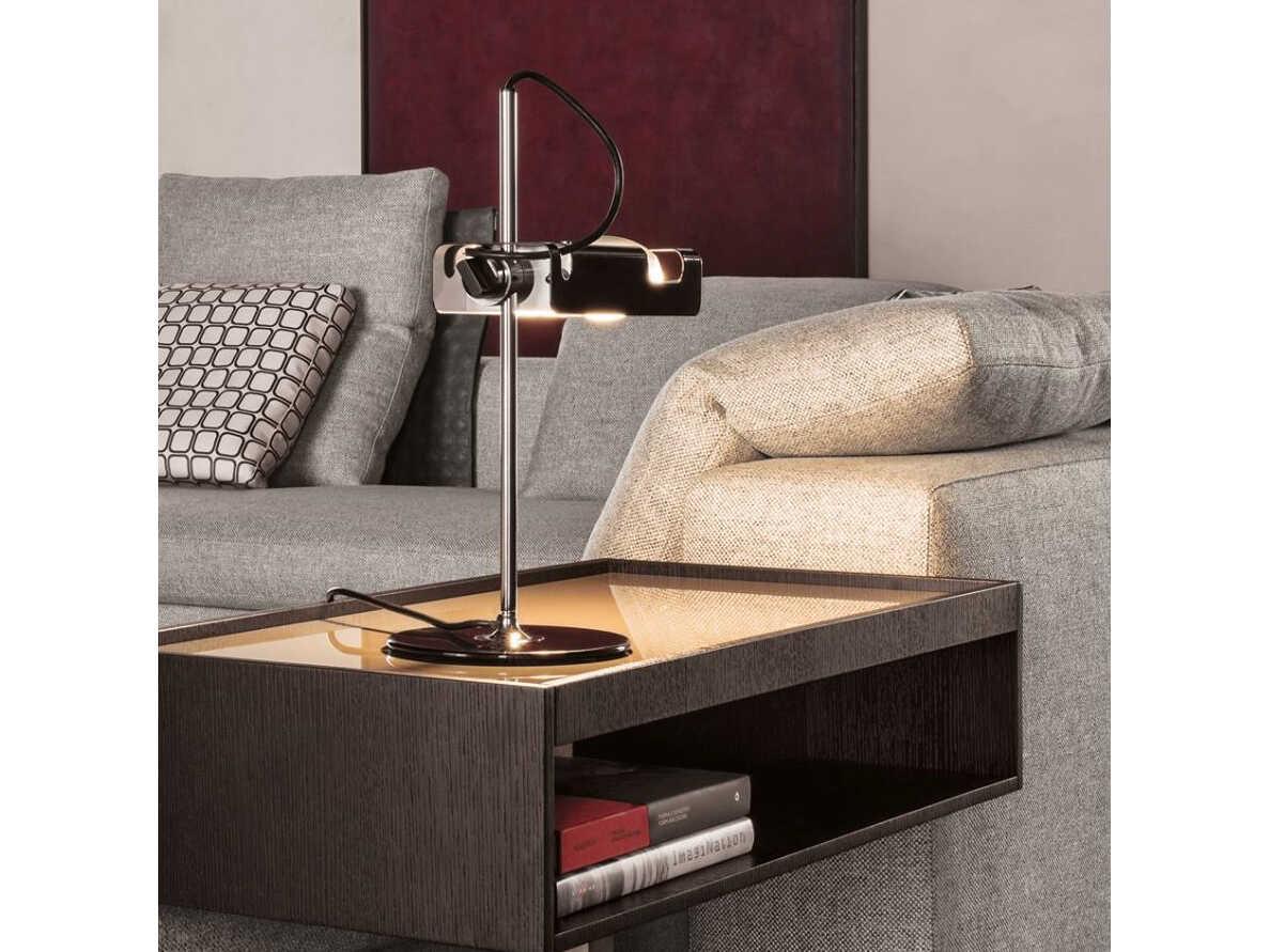 Oluce Spider Black Chrome Table Lamp