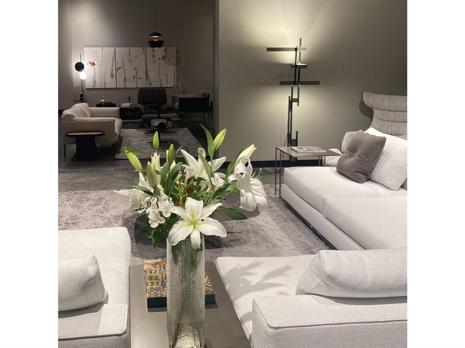 Oluce Las Matt Black Grey LED Floor Lamp