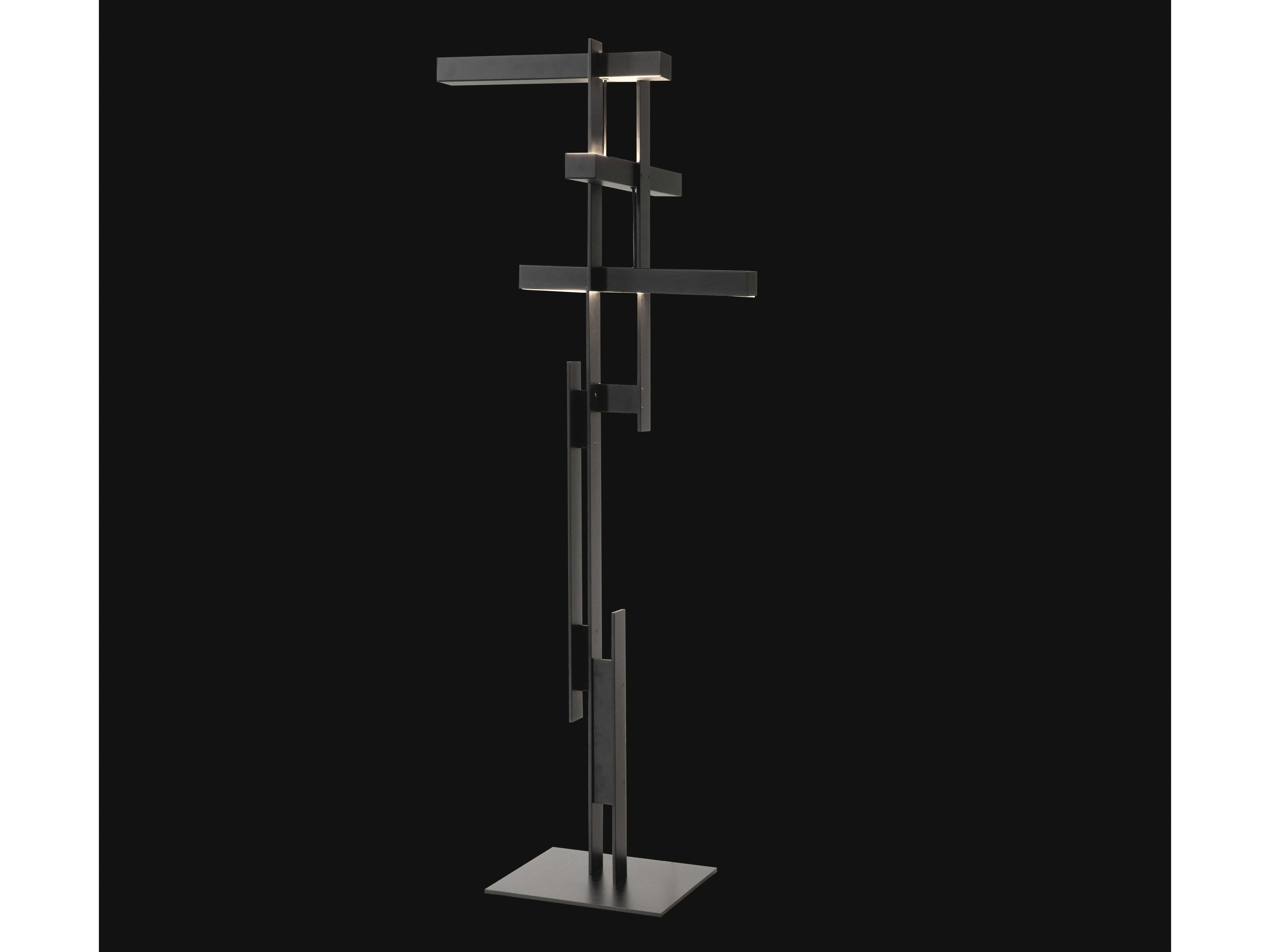 Oluce Las Matt Black LED Floor Lamp