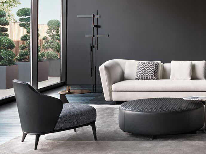 Oluce Las Matt Black LED Floor Lamp