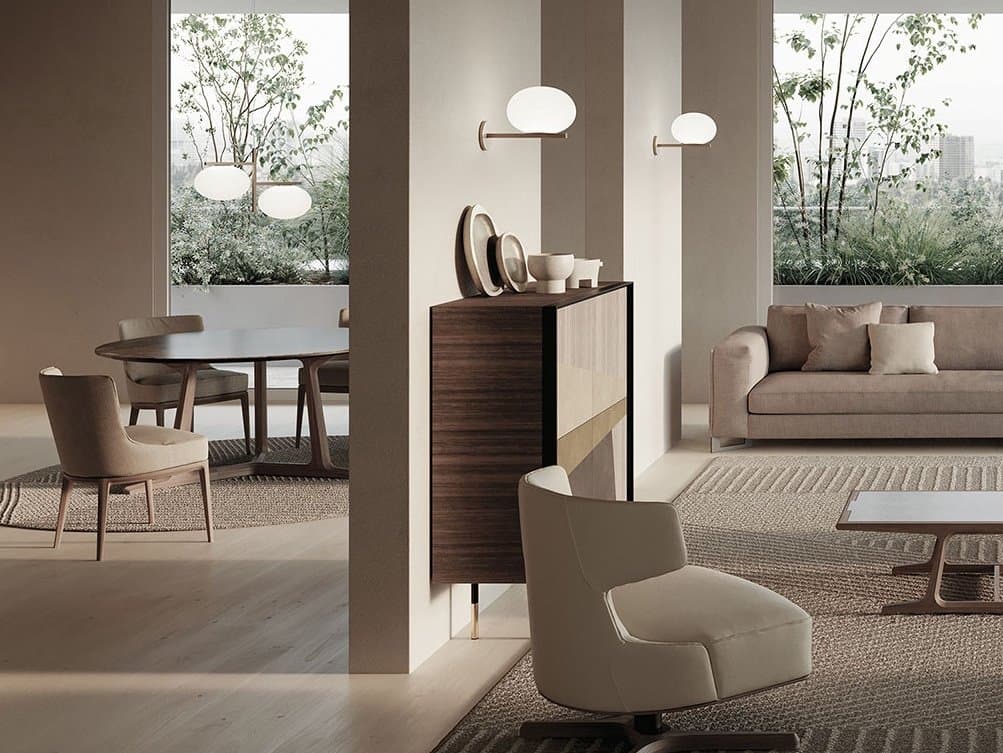 Oluce Alba 2-Light Satin Brass Polished Opaline White Glass Globe Linear Island Pendant