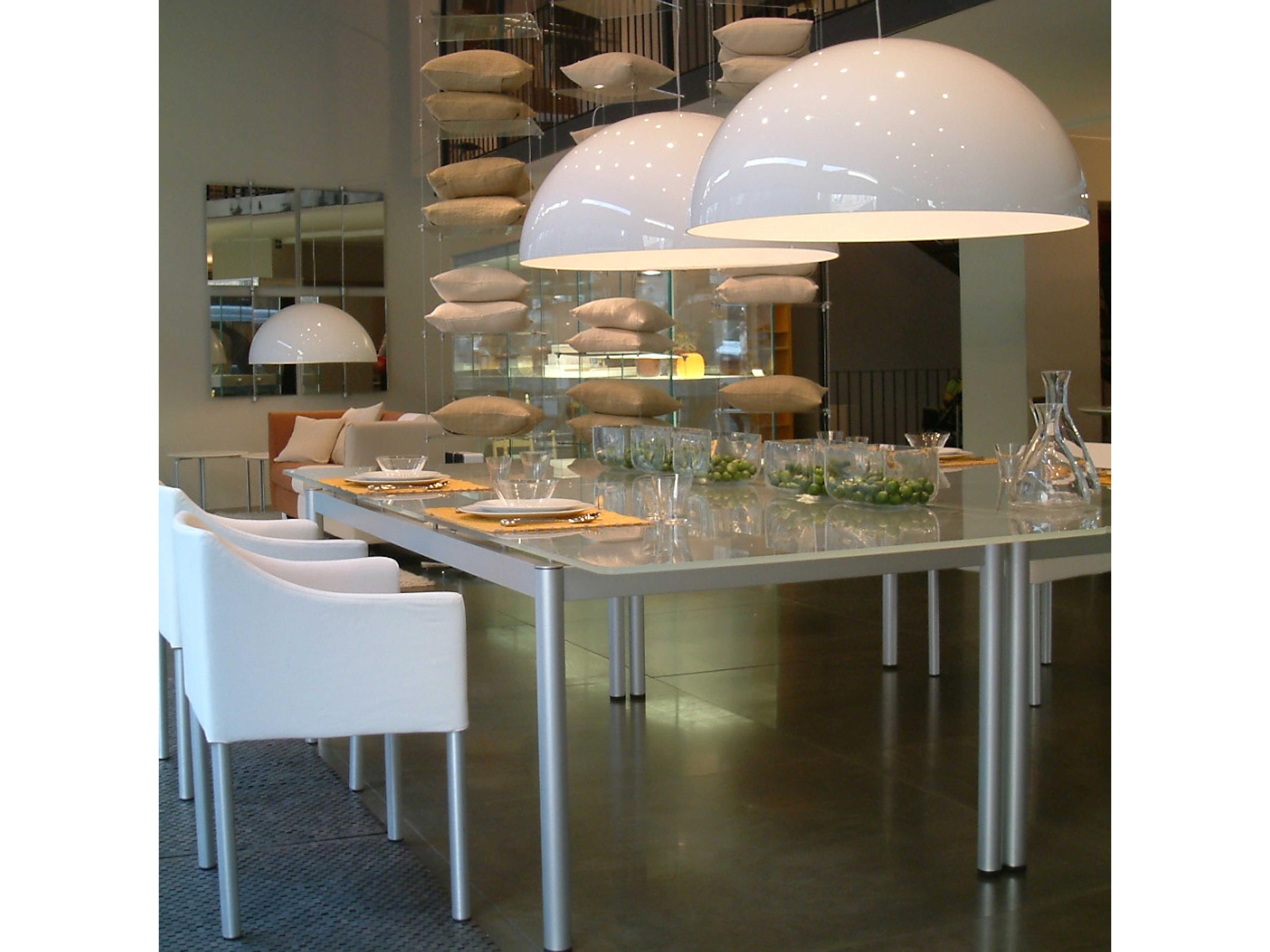 Oluce Sonora 2-Light Polished White Dome Pendant