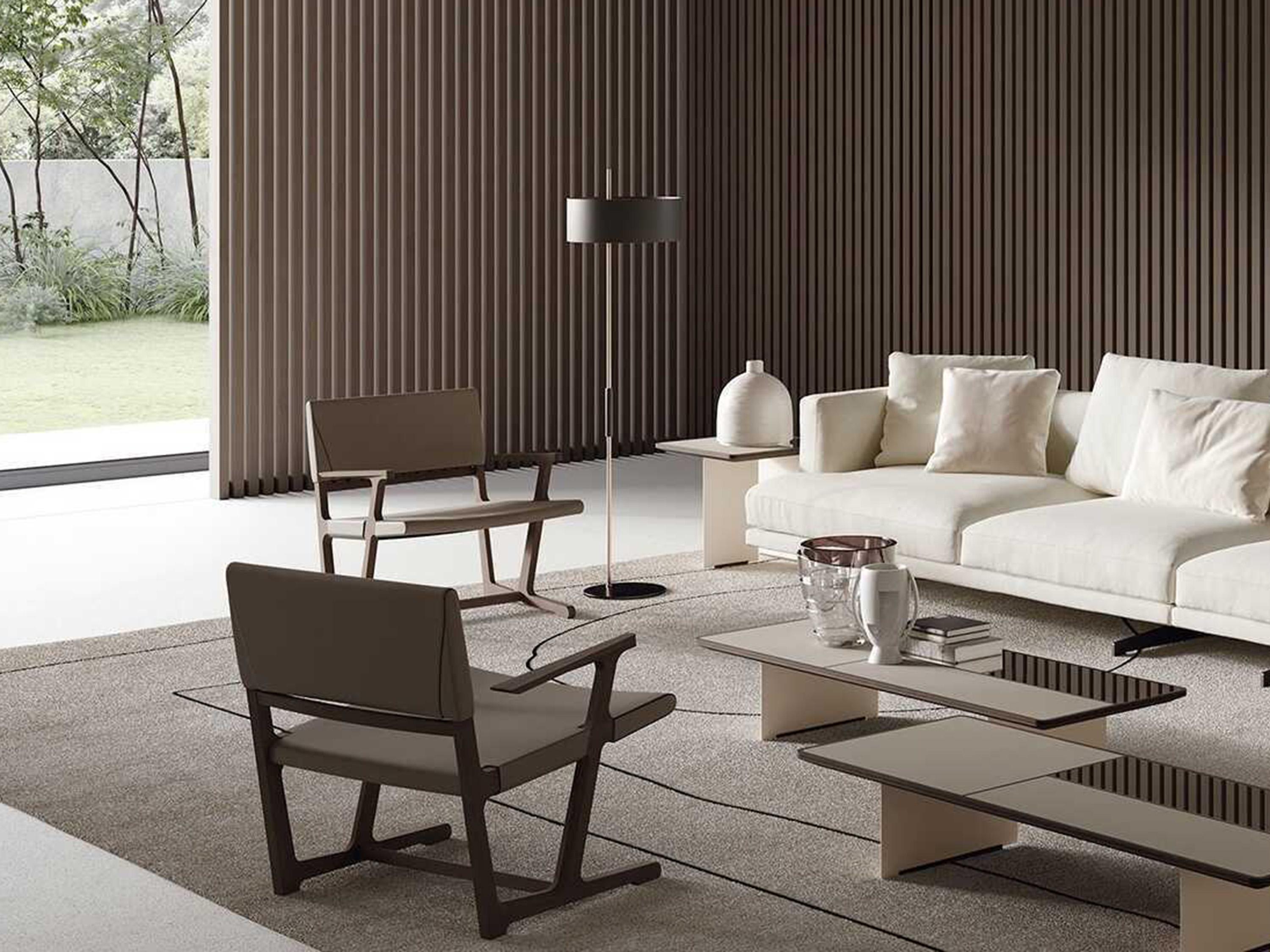 Oluce- Matt Black Satin Gold Floor Lamp