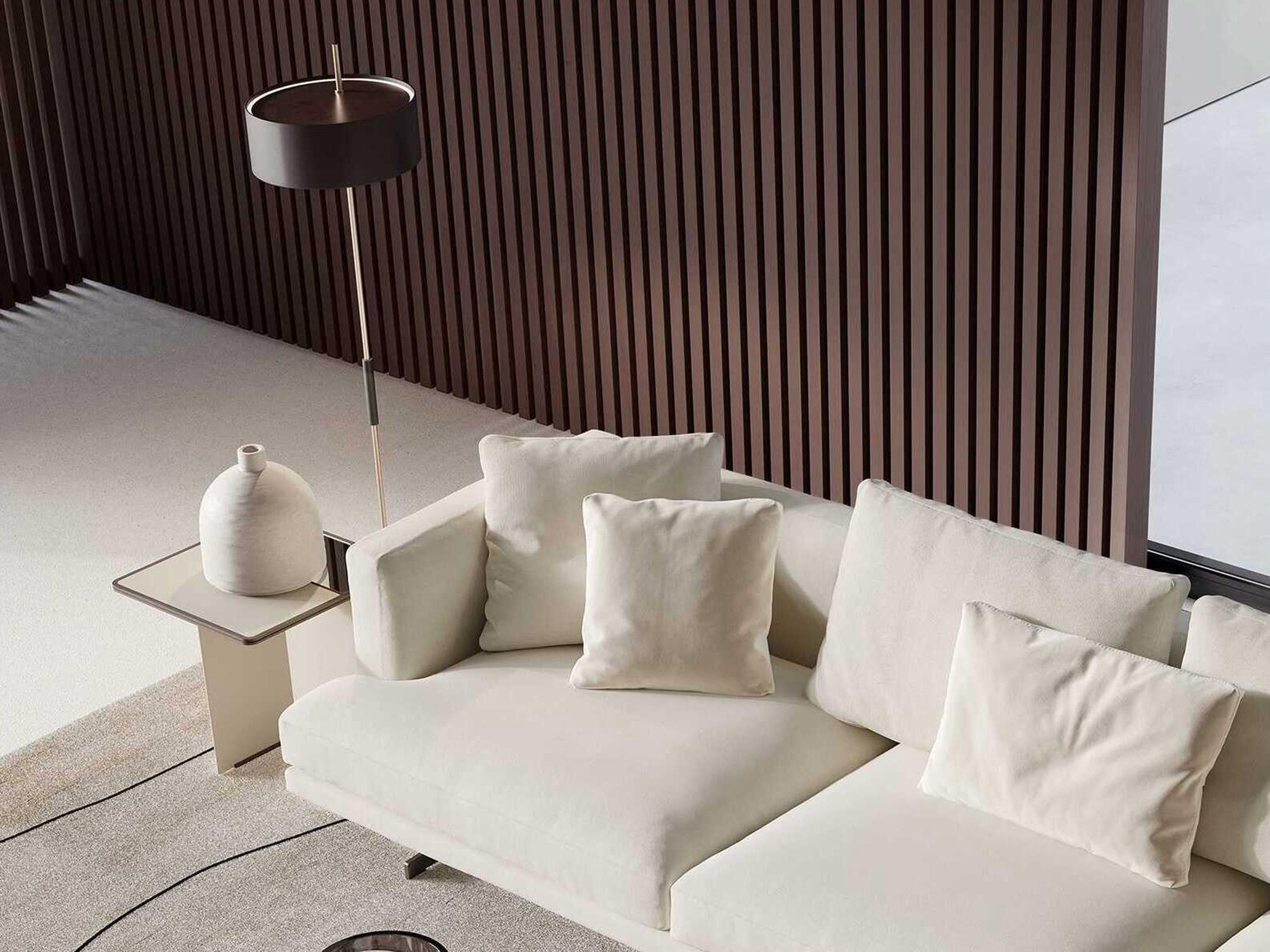 Oluce- Matt Black Satin Gold Floor Lamp