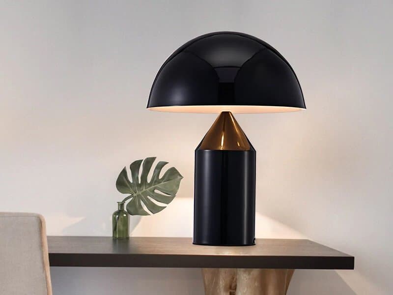 Oluce Atollo Black Table Lamp