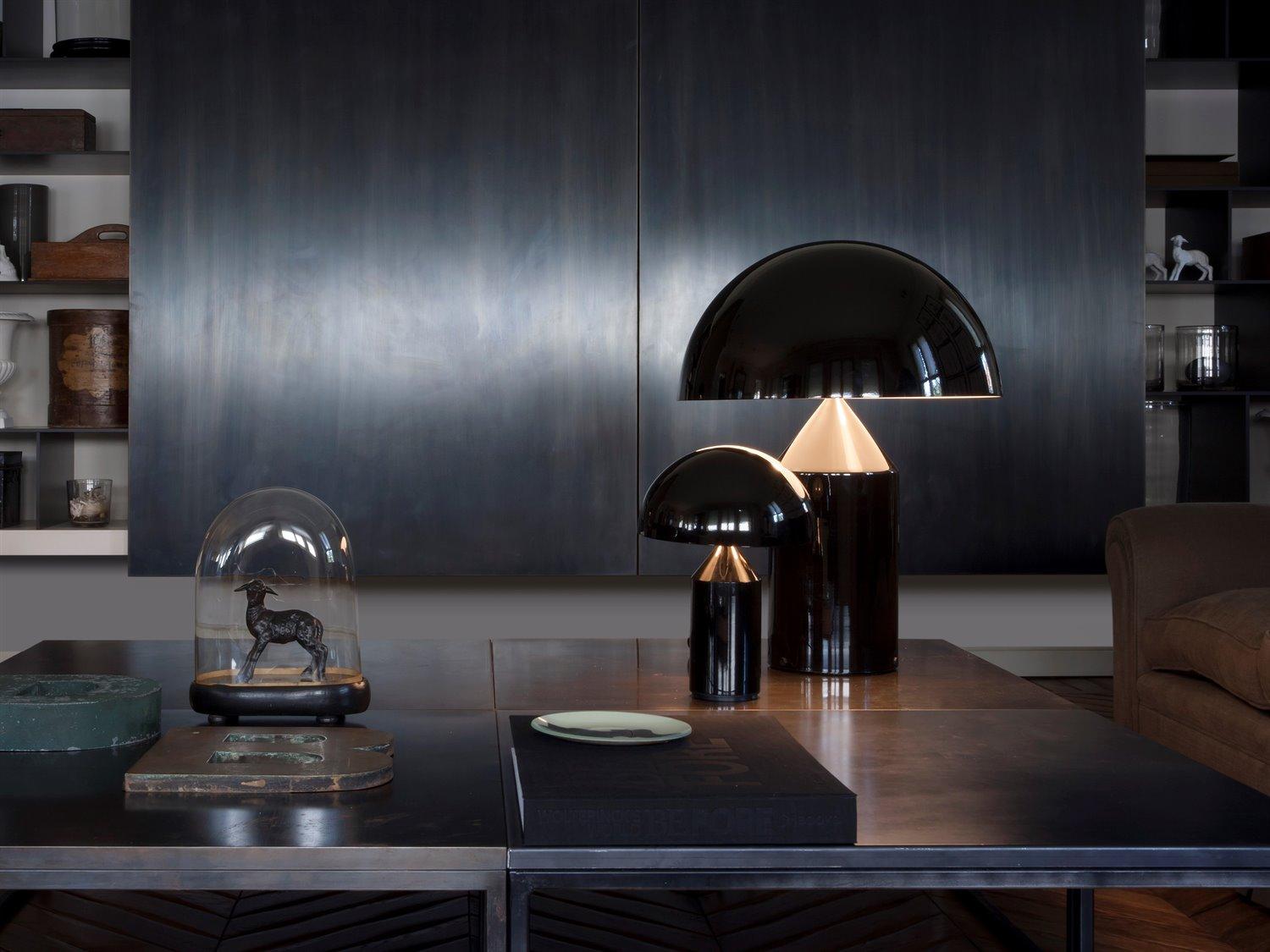 Oluce Atollo Black Table Lamp