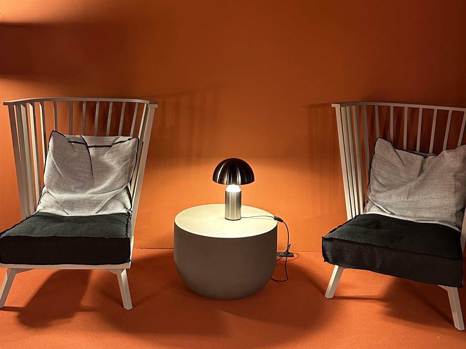 Oluce Atollo Black Nickel Table Lamp