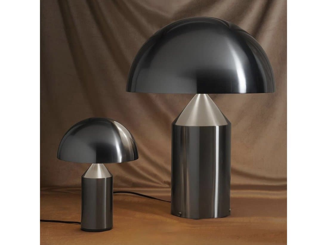 Oluce Atollo Black Nickel Table Lamp