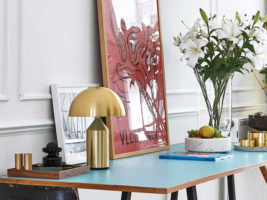 Oluce Atollo Satin Gold Table Lamp