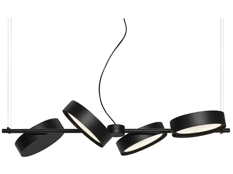 Oluce Berlin 4-Light Matt Black Round Island Pendant