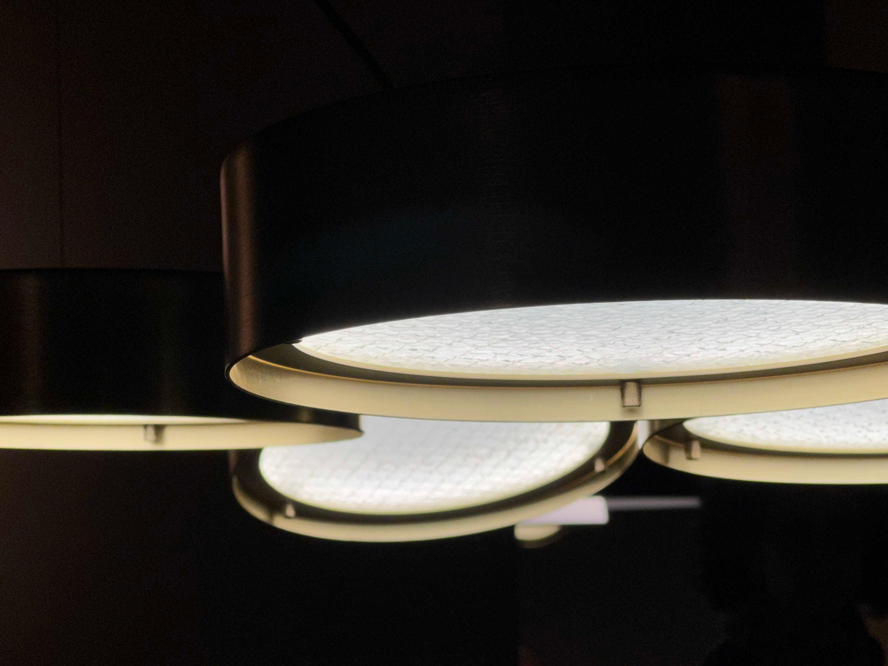 Oluce Berlin 4-Light Matt Black Round Island Pendant