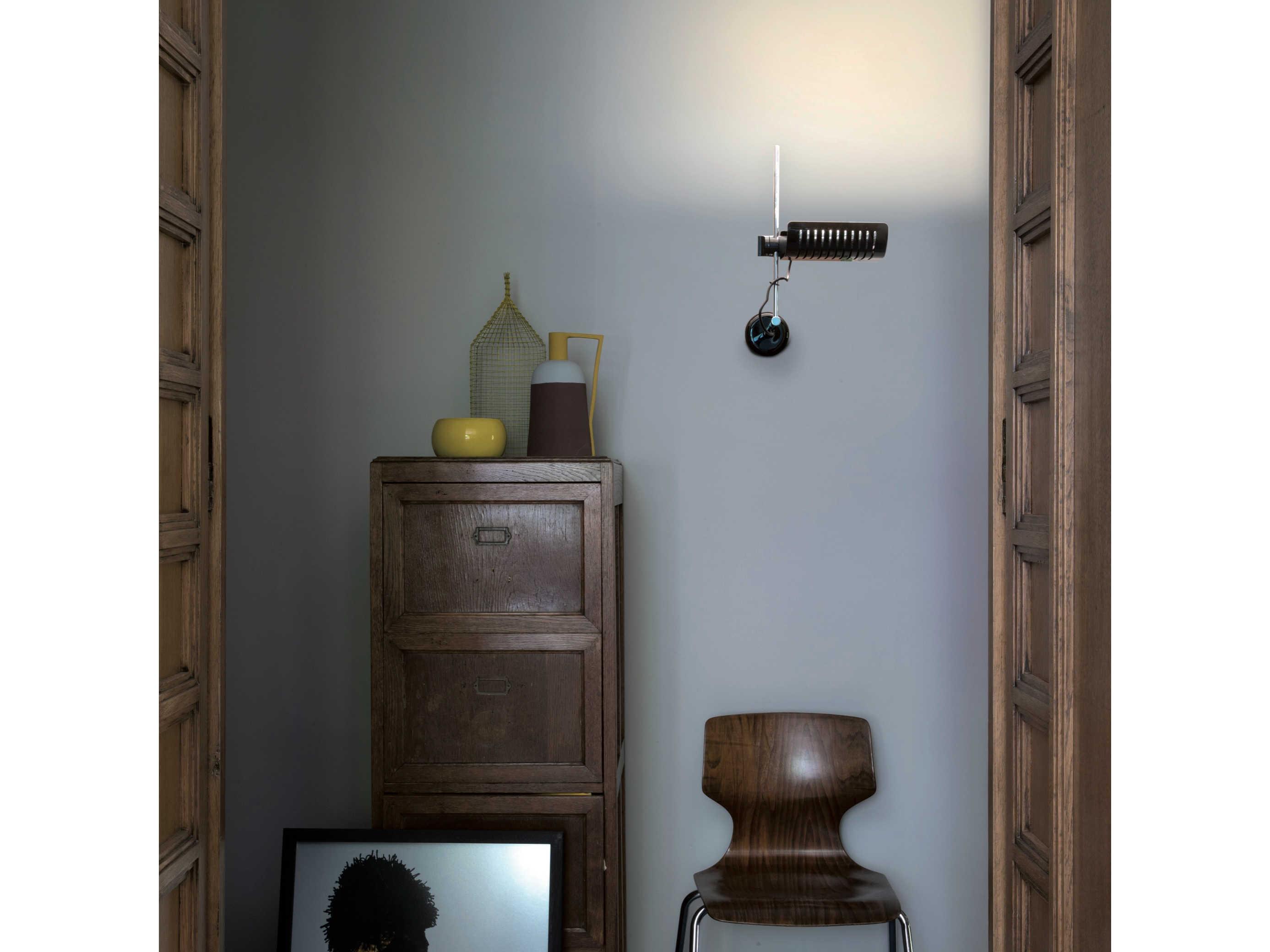 Oluce Colombo 1-Light Black LED Wall Sconce