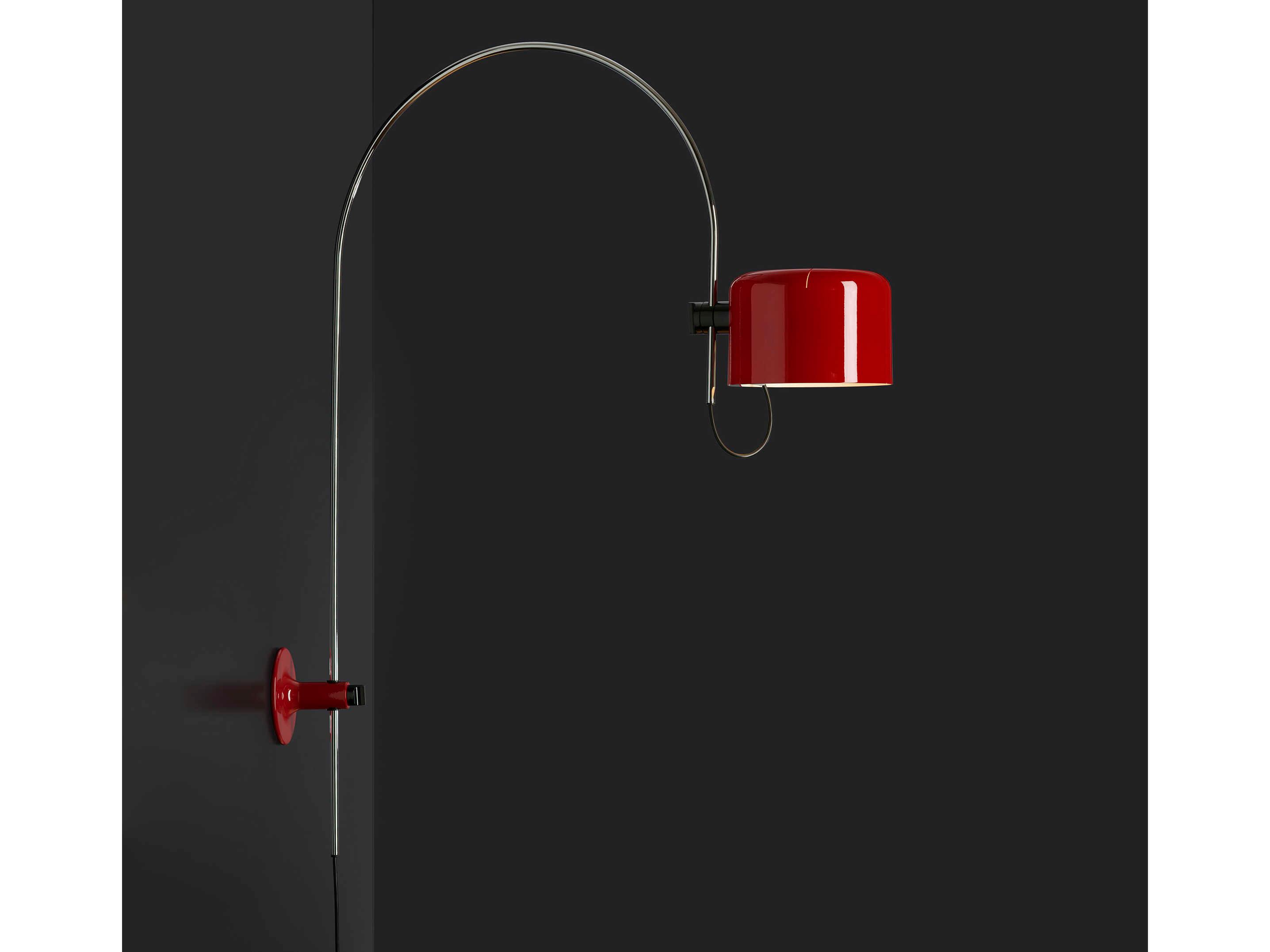 Oluce Coupe 1-Light Red Swing Wall Sconce