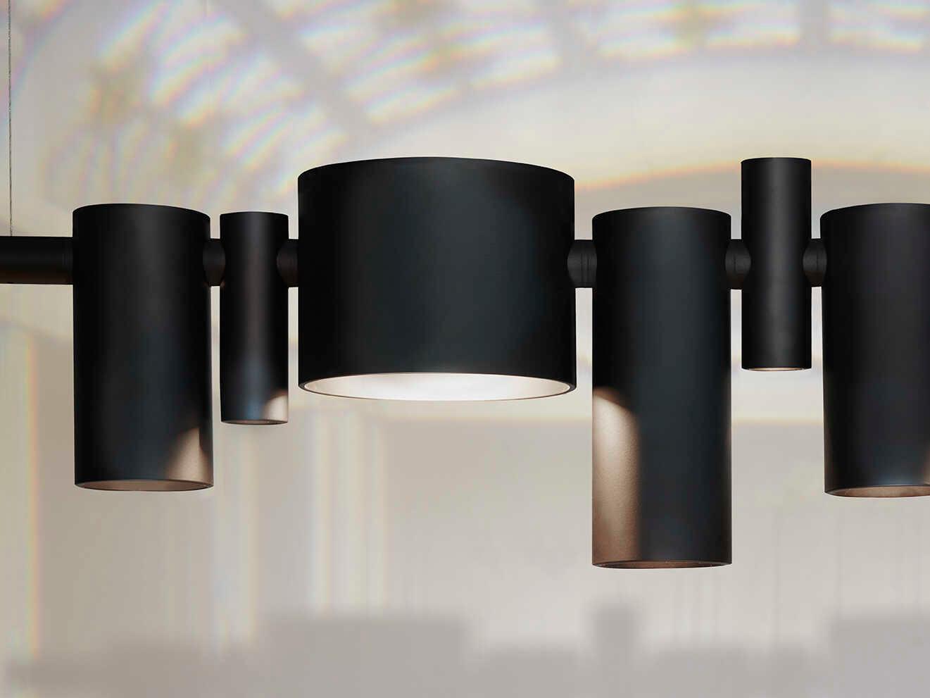 Oluce Dancing Queen 1-Light Matt Black Geometric Island Pendant