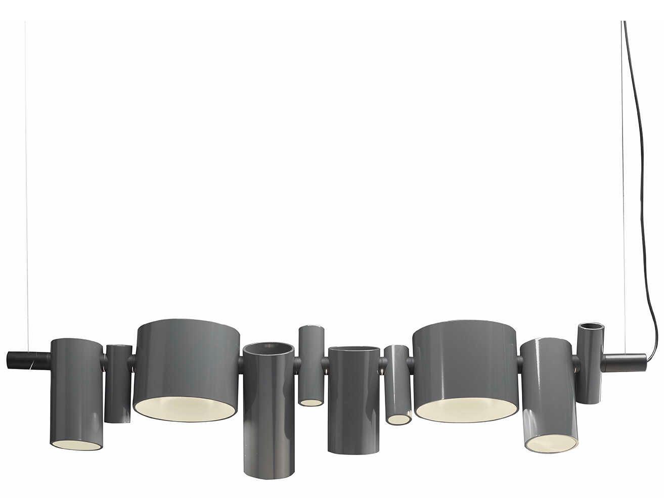 Oluce Dancing Queen 1-Light Lacquered Grey Geometric Island Pendant