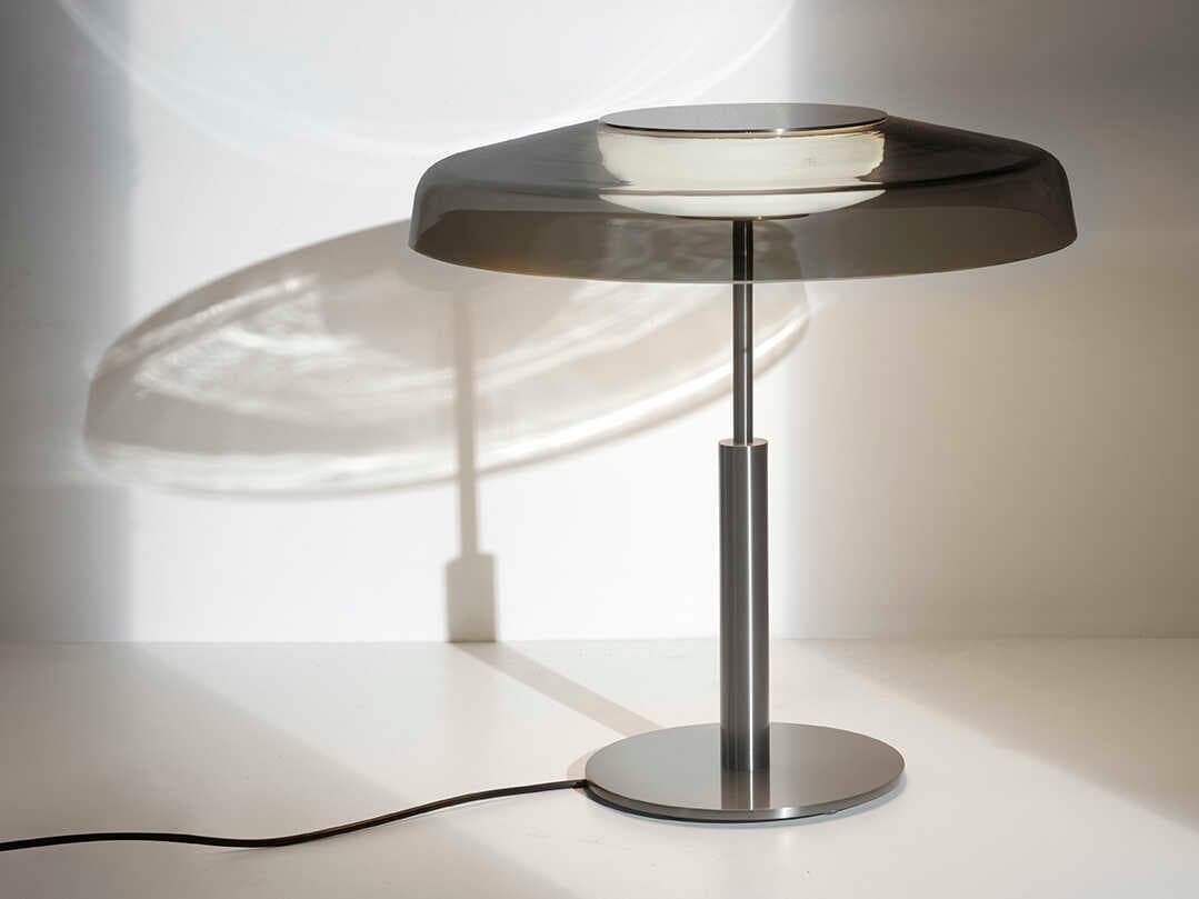 Oluce Dora Smoked Grey Table Lamp