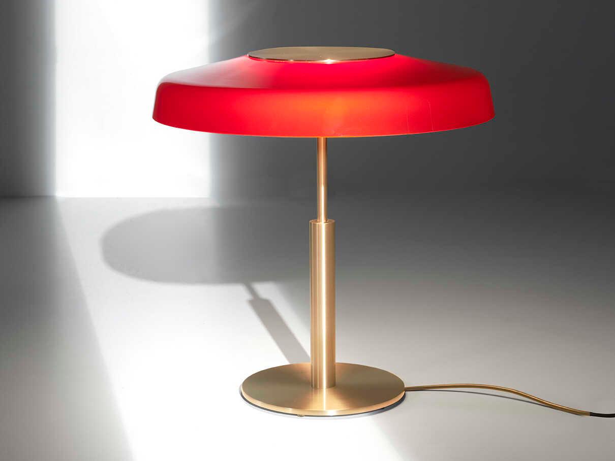 Oluce Dora Red Table Lamp