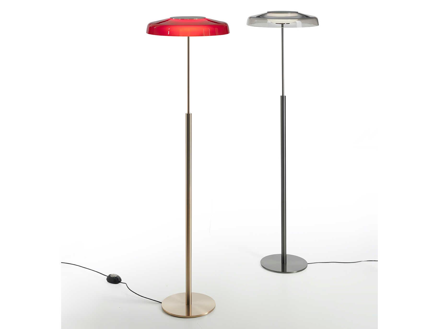Oluce Dora Smoked Grey Floor Lamp