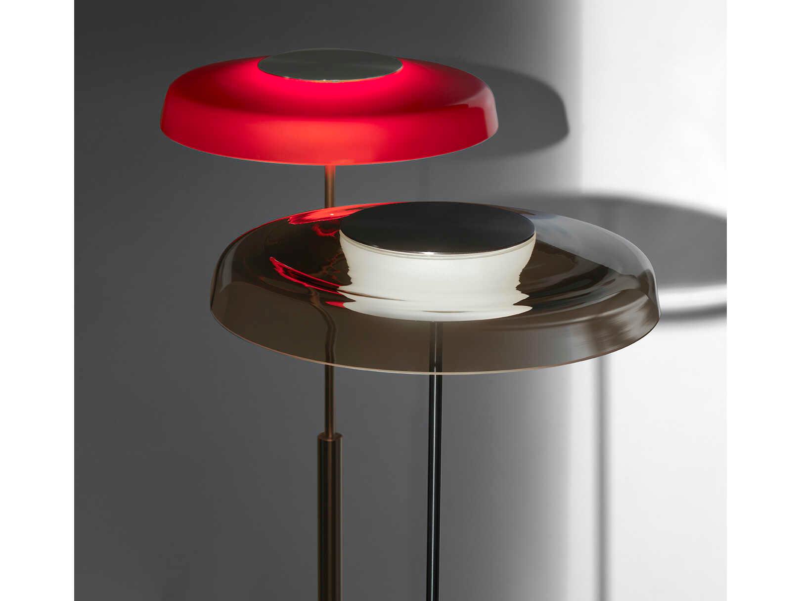 Oluce Dora Smoked Grey Floor Lamp