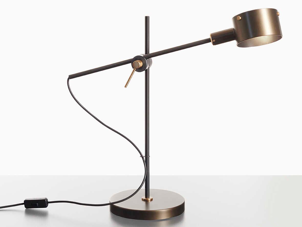 Oluce G.O. Anodic Bronze LED Desk Lamp